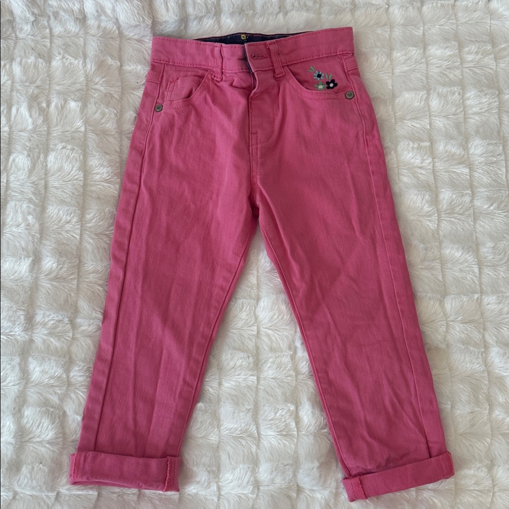 Mothercare Girls Pink Color Horizon Boyfriend Jeans 2-3Y